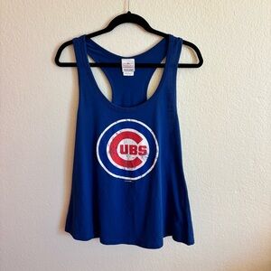 Blue Chicago Cubs MLB Racerback Tank Top
